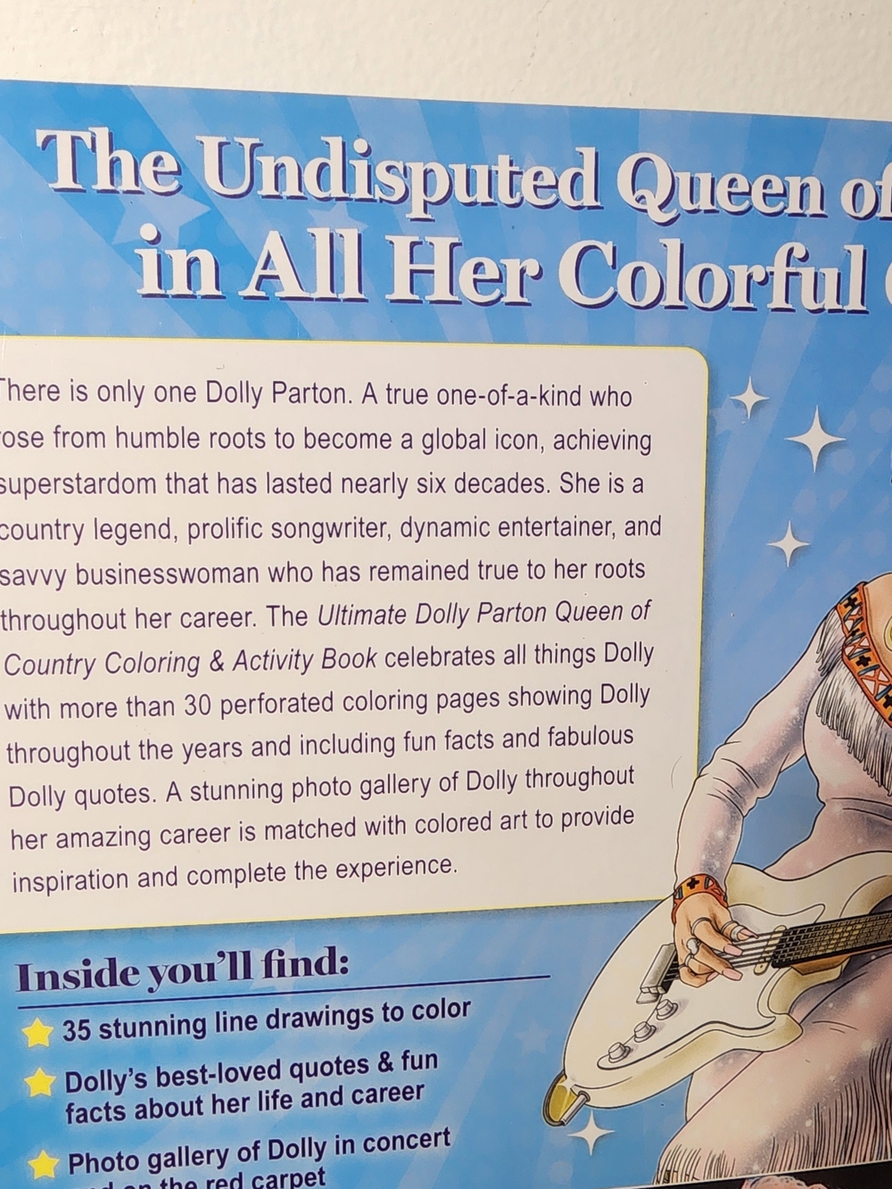 Dolly Parton Coloring And Activity  Book. Photo Gallery & Fun Facts New. - Picture 4 of 14